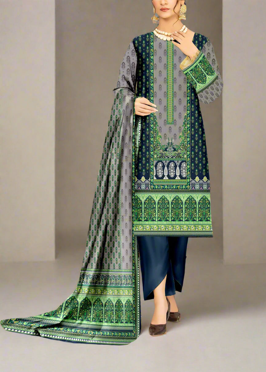Choices S1042-Digital Printed 3pc Lawn Dress with Digital Printed Lawn Dupatta.
