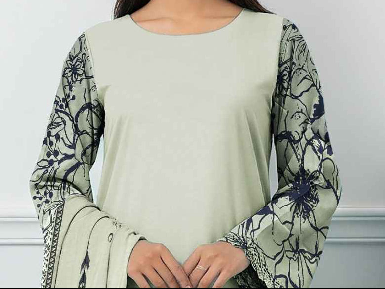 Choices W791 - Digital Printed 3pc Silk dress With Digital Printed Silk dupatta.