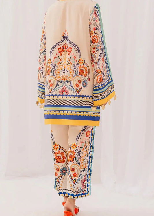 Choices W729 - Digital Printed 3pc Silk dress With Digital Printed Silk dupatta.