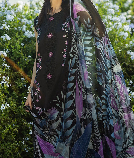 MUSHQ 3pc Unstitched Lawn Embroidered CODE. MC-4036