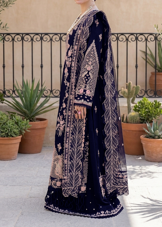 Choices S1233-Embroidered 3pc Lawn Dress With Embroidered Munar Dupatta. Choicesstore.pk