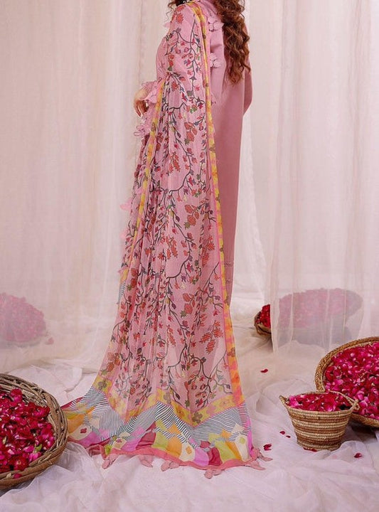 ZARA SHAHJAHAN Unstitched Lawn 3PC Embroidered CODE. MC-1007