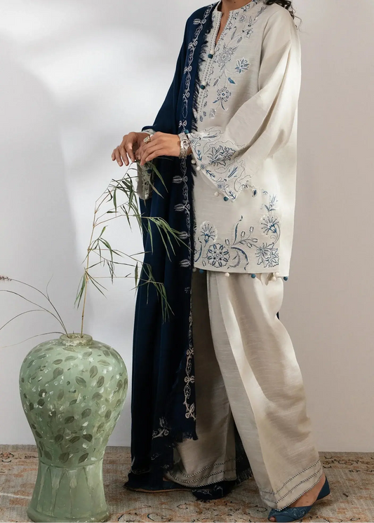 Choices S1430 - Embroidered 3pc Lawn Dress With Embroidered Lawn Dupatta. Choicesstore.pk