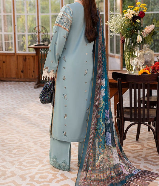 Lawn-3PC Embroidered With Chiffon Digital Printed Dupatta CODE. MC-4085