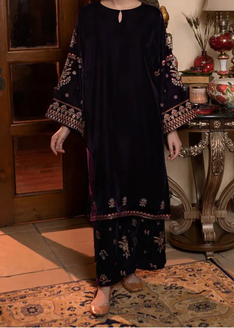 Choices W997-Embroidered 2pc Velvet Dress.