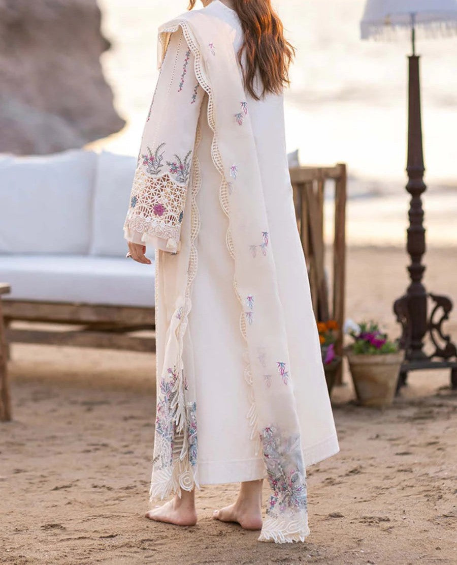 Qalamkar Luxury Chiken Kari Lawn Unstitched 3 Pieces CODE. 1489