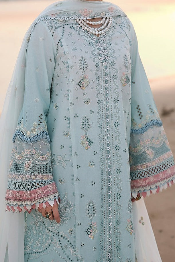 Qalamkar 3 Pc Unstitched Embroidered Lawn  CODE. MC-4076