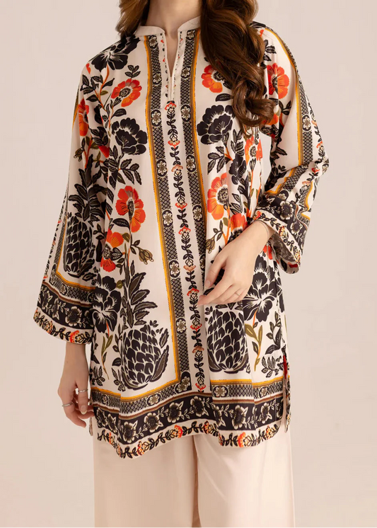 CS-113 AQUA- STITCHED 2PC PRINTED CO-ORD SET.