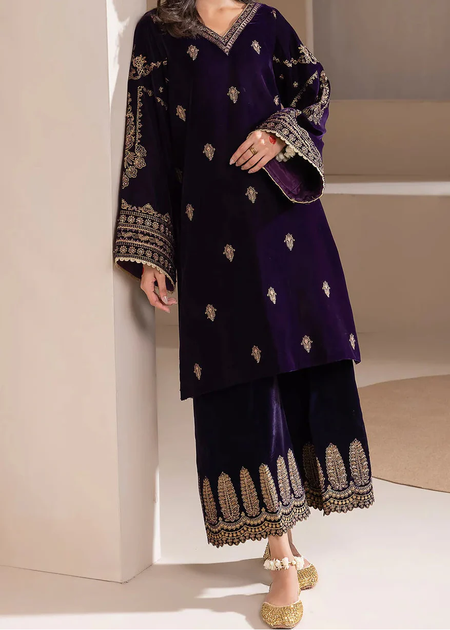Choices W937-Embroidered 2pc Velvet Dress.