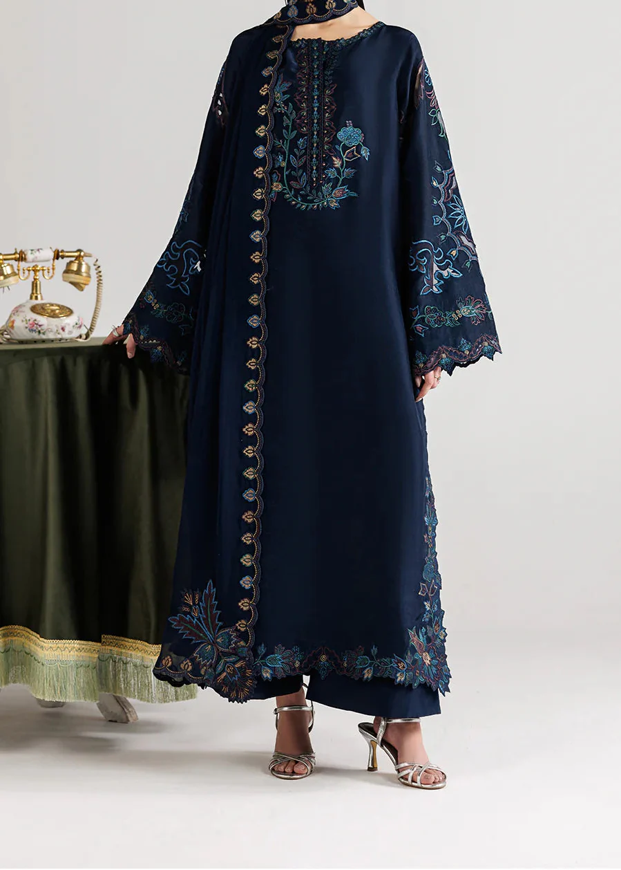 Choices S1474 - Embroidered 3pc Lawn Dress With Embroidered Chiffon Dupatta.