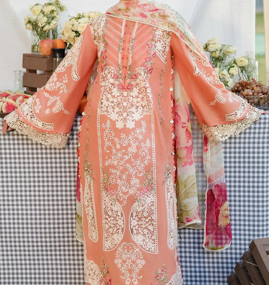Elaf Premium 3pc Embroidered Lawn Summer Collection  CODE. 1003