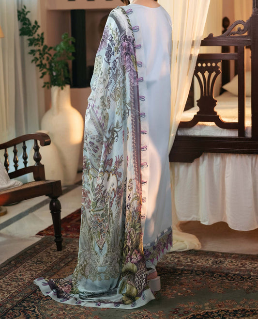 3pc Luxury Pure Lawn Unstitch Embroidered SUMMER Collection  CODE. MC-1080