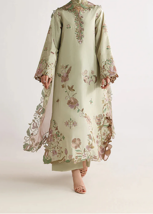 Choices S1471 - Embroidered 3pc Lawn Dress With Tie & Dye Chiffon Dupatta.