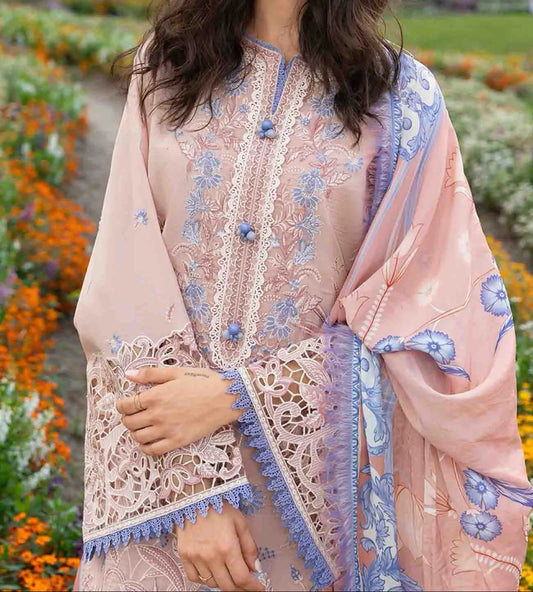 Choices S1426 - Embroidered 3pc Lawn Dress With Printed Lawn Dupatta. Choicesstore.pk