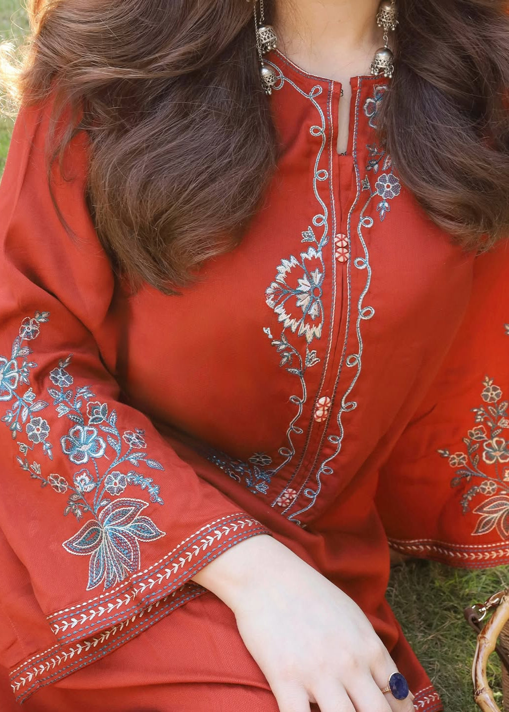 Choices W914-Embroidered 2pc Marina Dress.