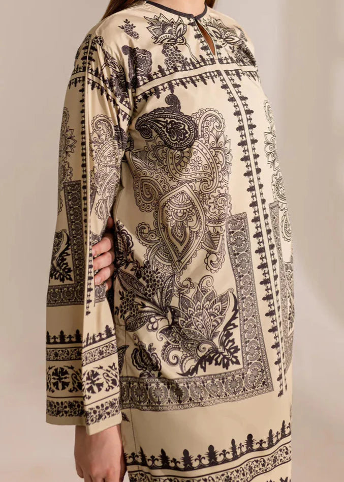 Choices W725 - Digital Printed 3pc Silk dress With Digital Printed Silk dupatta.