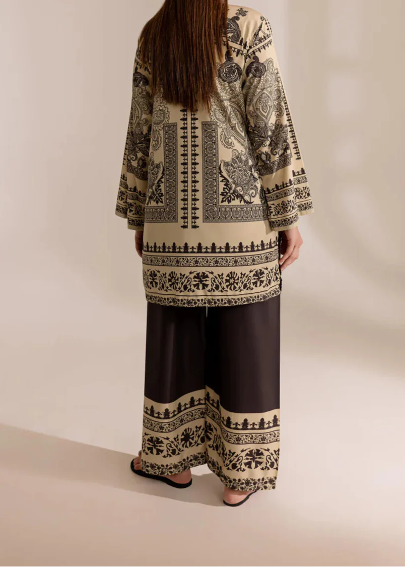 Choices W725 - Digital Printed 3pc Silk dress With Digital Printed Silk dupatta.