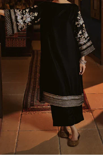 Choices W1004-Embroidered 2pc Velvet Dress.