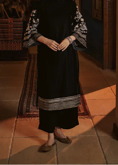 Choices W1004-Embroidered 2pc Velvet Dress.