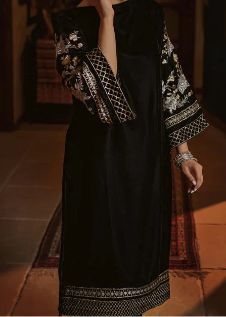 Choices W1004-Embroidered 2pc Velvet Dress.