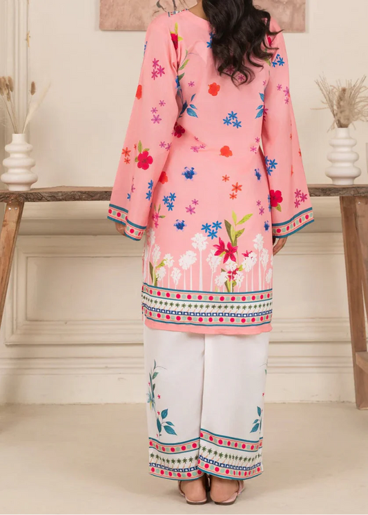 Choices W926 - Digital Printed 2pc Silk Dress.