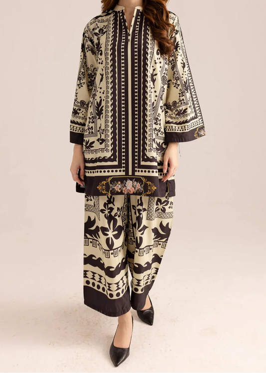 CS-115 RUBI - STITCHED 2PC PRINTED CO-ORD SET.