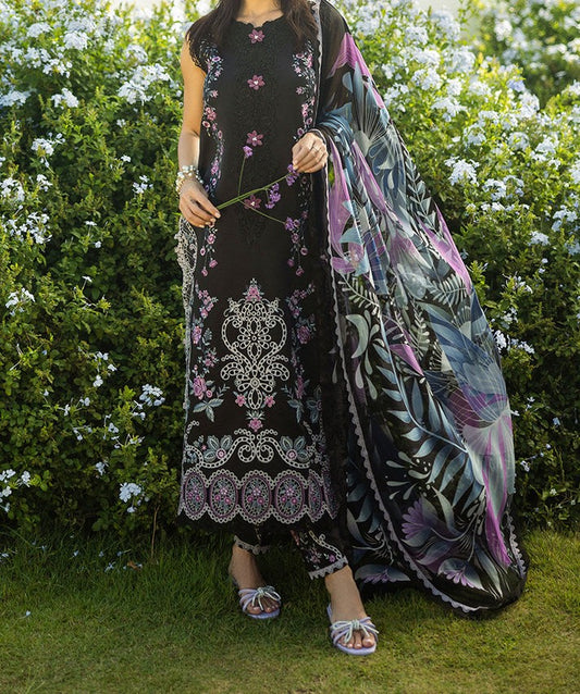 MUSHQ 3pc Unstitched Lawn Embroidered  CODE. MC-4036