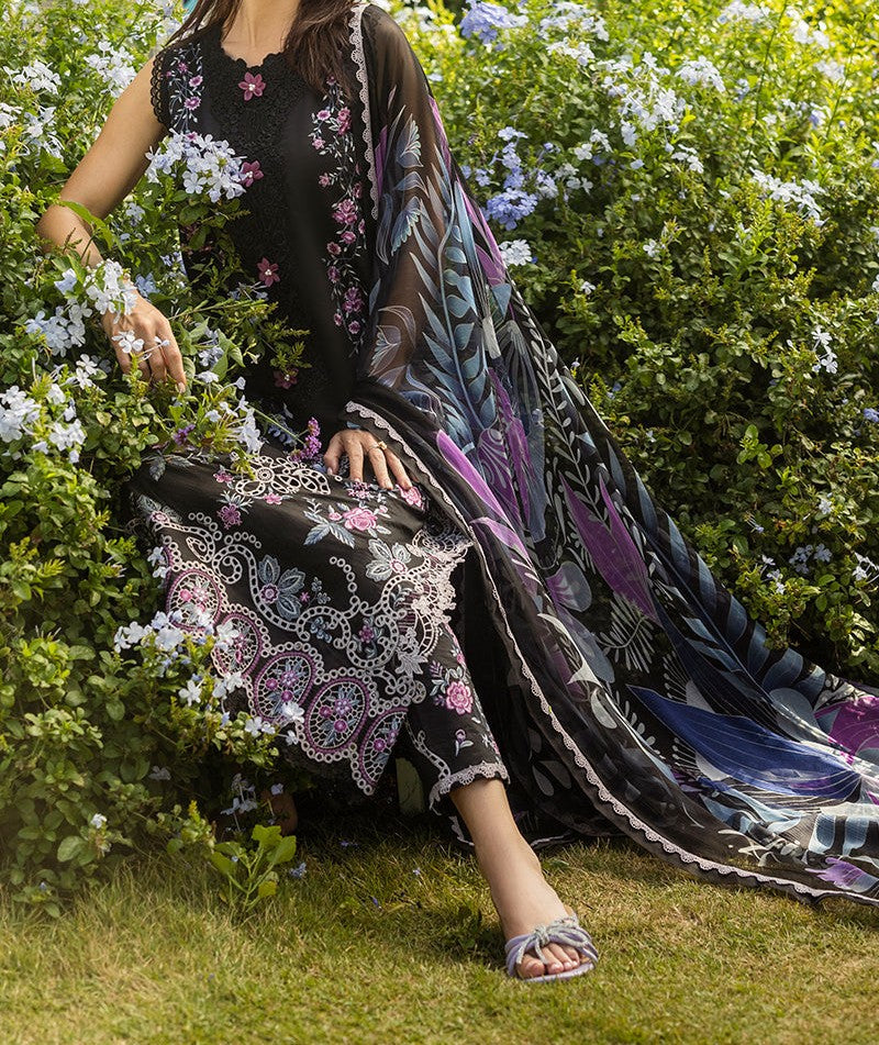 MUSHQ 3pc Unstitched Lawn Embroidered  CODE. MC-4036