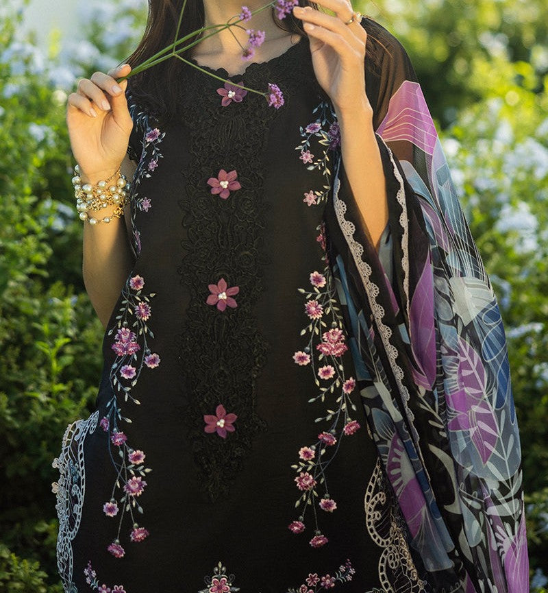 MUSHQ 3pc Unstitched Lawn Embroidered  CODE. MC-4036