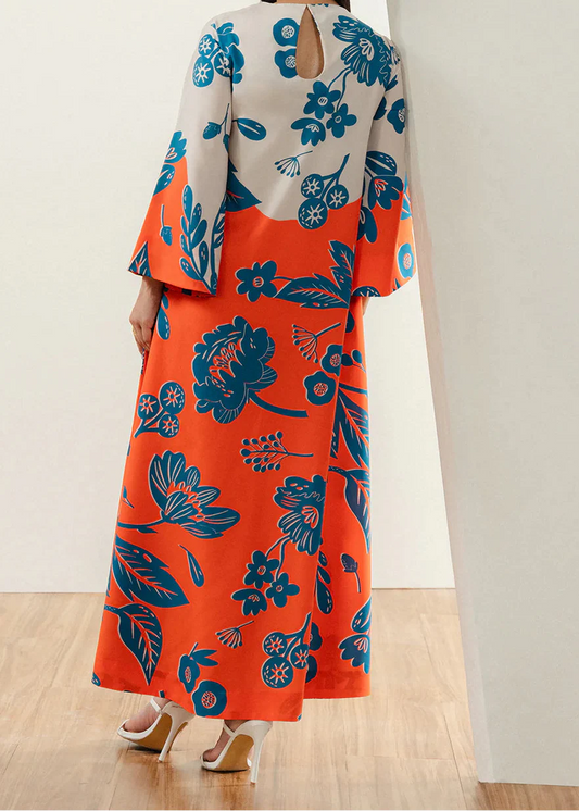 Choices W922 - Digital Printed 2pc Silk Dress.
