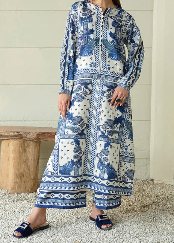 Choices W723 - Digital Printed 3pc Silk dress With Digital Printed Silk dupatta.