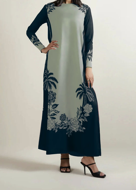 Choices W730 - Digital Printed 3pc Silk dress With Digital Printed Silk dupatta.