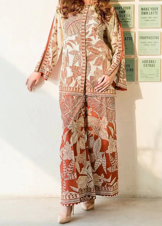 Choices W699 - Digital Printed 3pc Silk dress With Digital Printed Silk dupatta.