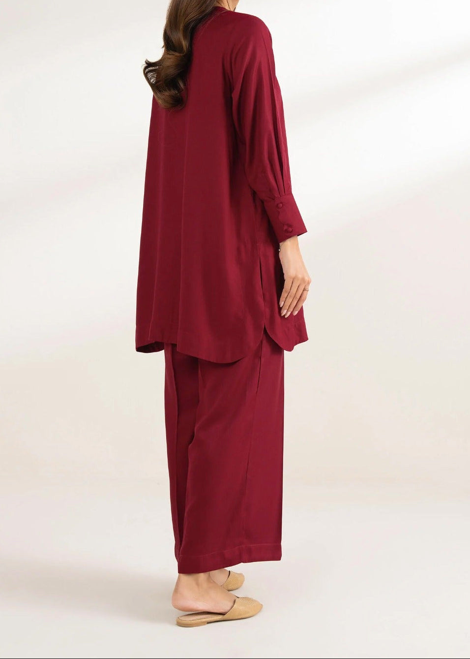 C-S 035- STITCHED 2PC DHANAK CO-ORD SET.