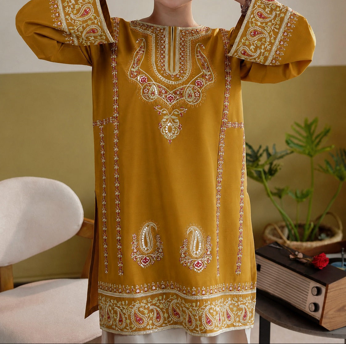Choices-c1272 - Embroidered 2pc lawn dress.