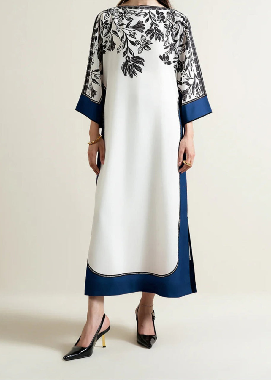 Choices W728 - Digital Printed 3pc Silk dress With Digital Printed Silk dupatta.