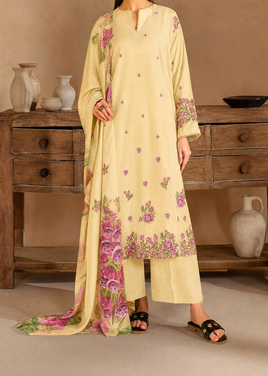 Choices S1492-Embroidered 3pc Lawn Dress With Printed Lawn Dupatta.