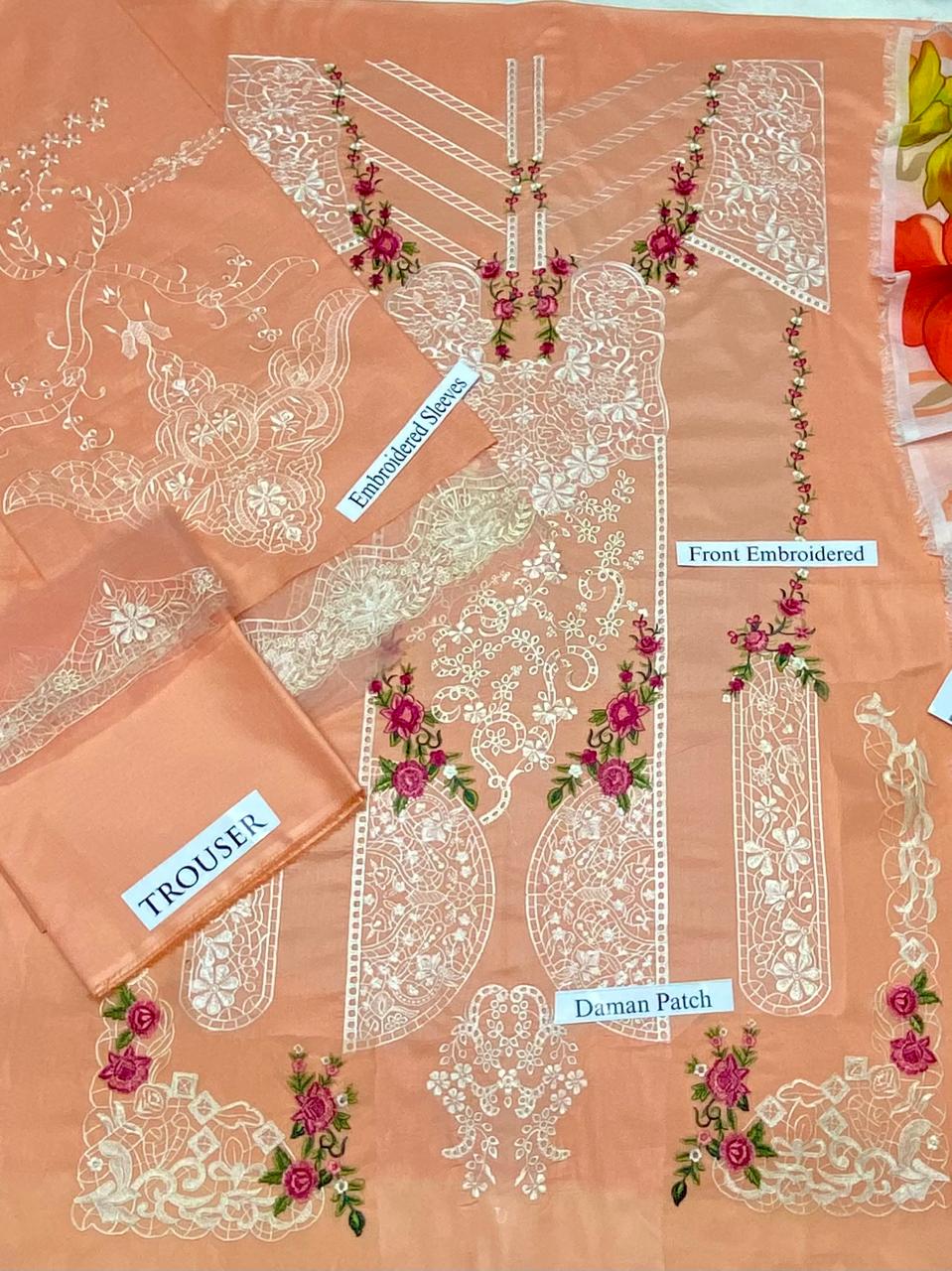 Elaf Premium 3pc Embroidered Lawn Summer Collection  CODE. 1003