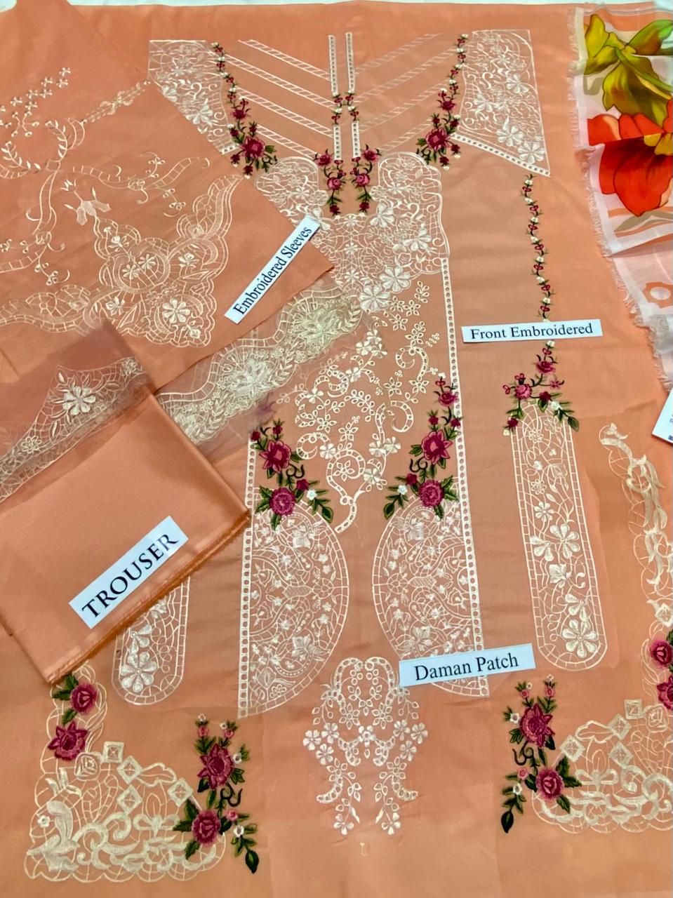 Elaf Premium 3pc Embroidered Lawn Summer Collection  CODE. 1003