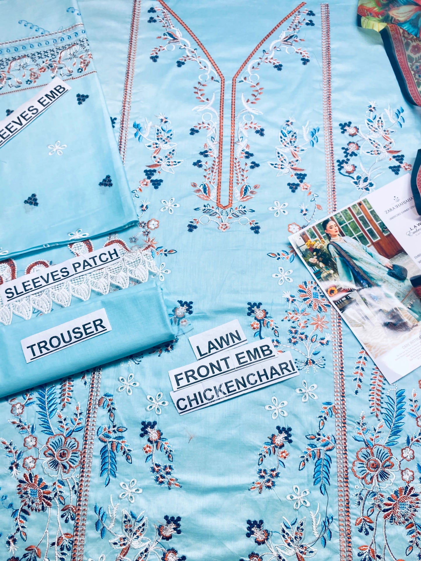 Lawn-3PC Embroidered With Chiffon Digital Printed Dupatta CODE. MC-4085