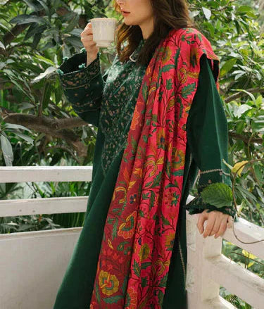 Choices S1154-Embroidered 3pc Lawn Dress With Printed Munar Dupatta. Choicesstore.pk