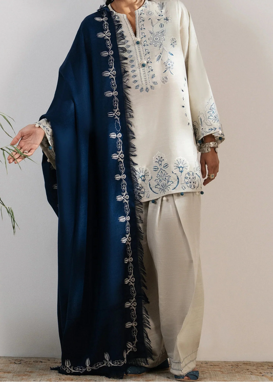 Choices S1430 - Embroidered 3pc Lawn Dress With Embroidered Lawn Dupatta.
