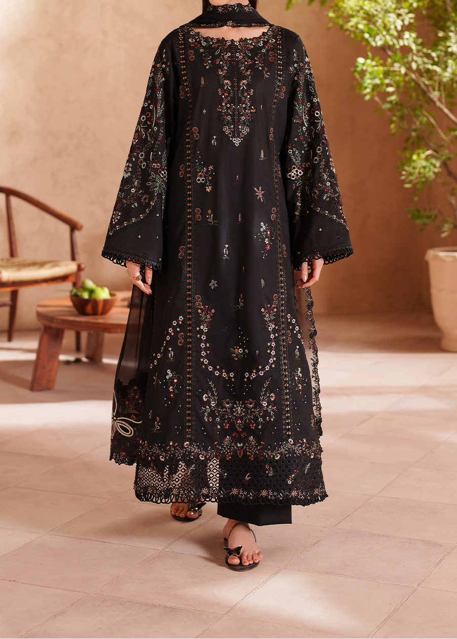 Choices S1468 - Embroidered 3pc Lawn Dress With Embroidered Chiffon Dupatta.