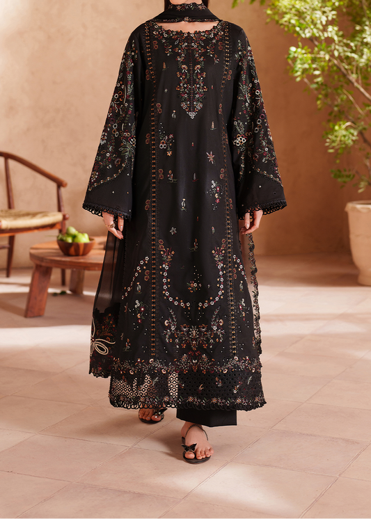 Choices S1468 - Embroidered 3pc Lawn Dress With Embroidered Chiffon Dupatta.