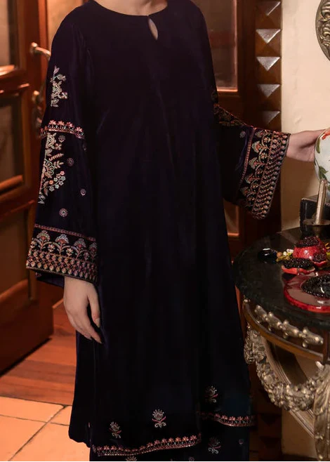 Choices W997-Embroidered 2pc Velvet Dress.