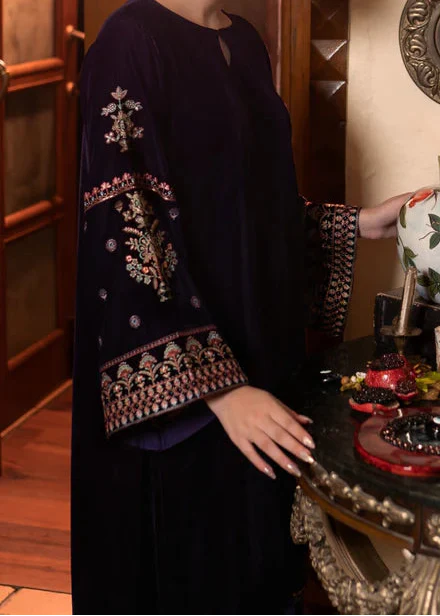 Choices W997-Embroidered 2pc Velvet Dress.