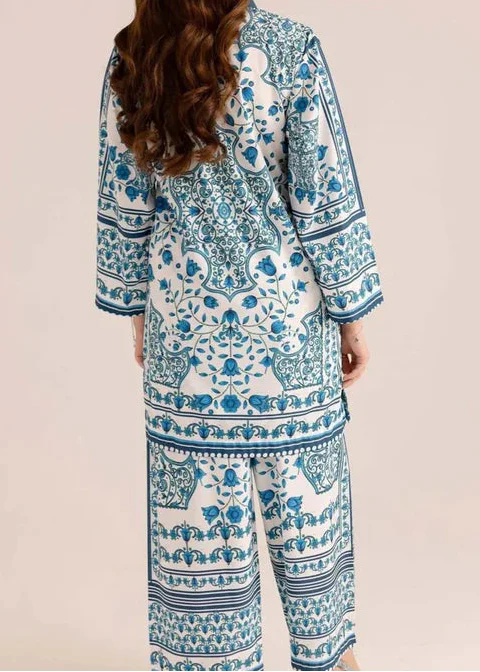 CS-114 AZRA ROYAL - STITCHED 2PC PRINTED CO-ORD SET.