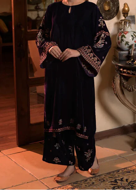 Choices W997-Embroidered 2pc Velvet Dress.