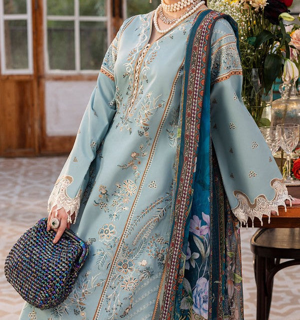 Lawn-3PC Embroidered With Chiffon Digital Printed Dupatta CODE. MC-4085