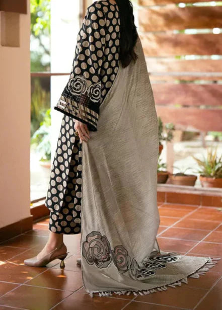 Choices W703 - Digital Printed 3pc Silk dress With Digital Printed Silk Dupatta.